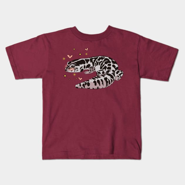 Kawaii African Fat Tailed Gecko Kids T-Shirt by ziafrazier